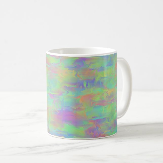 Abstrakt flervärgad mönster kaffemugg (Framsida höger)