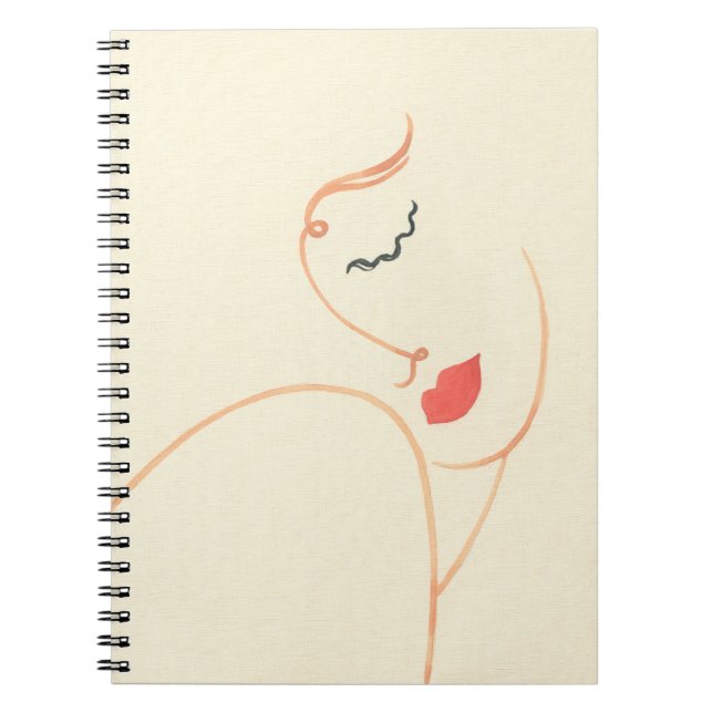 Abstrakt flicka ansikte. vacker kvinna. mode illus anteckningsbok (Framsidan)