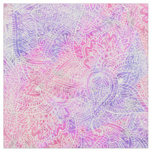 Abstrakt flickaktigt purpurfärgade rosa Paisley Tyg
