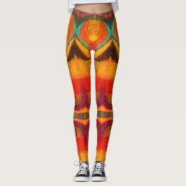 Abstrakt Flödesbalkar Leggings