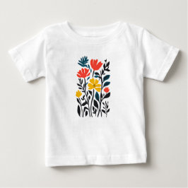 Abstrakt Flora, modern blommigt art Baby T-Shirt