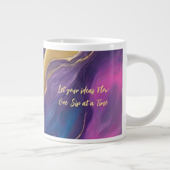 Abstrakt Flow Art Motivational- Jumbo Mugg (Höger)