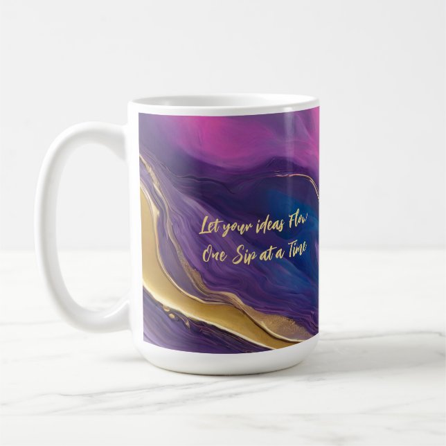 Abstrakt Flow Art Motivational - Kaffemugg (Vänster)