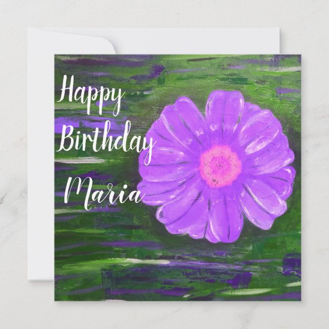 Abstrakt Flower Cute Personlig Birday Kort (Framsida)