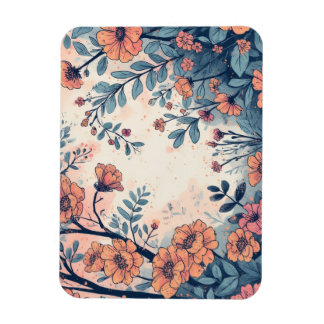 Abstrakt Flower Designad Flexible Photo Magnet