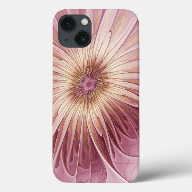 Abstrakt Flower Fractal Art & Shades of Burgundy (Baksida)