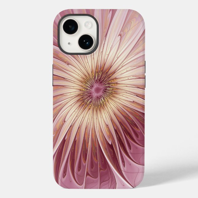 Abstrakt Flower Fractal Art & Shades of Burgundy (Baksida)