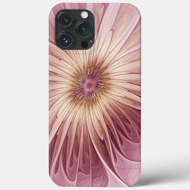 Abstrakt Flower Fractal Art & Shades of Burgundy (Baksida)