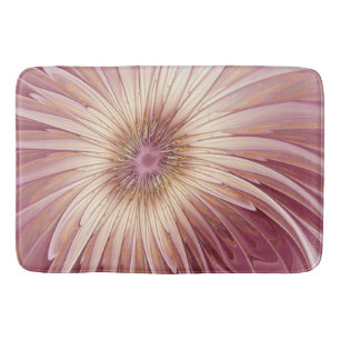 Abstrakt Flower Fractal Art & Shades of Burgundy Badrumsmatta