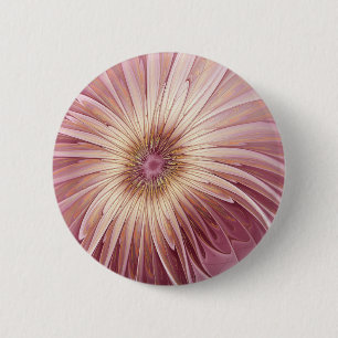 Abstrakt Flower Fractal Art & Shades of Burgundy Knapp