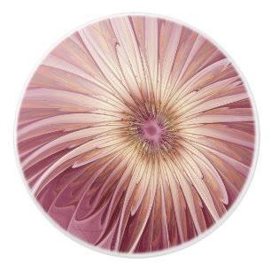 Abstrakt Flower Fractal Art & Shades of Burgundy Knopp