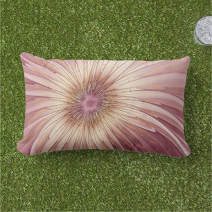 Abstrakt Flower Fractal Art & Shades of Burgundy Lumbarkudde