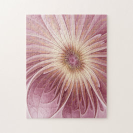 Abstrakt Flower Fractal Art & Shades of Burgundy Pussel