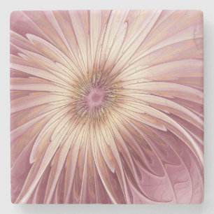 Abstrakt Flower Fractal Art & Shades of Burgundy Stenunderlägg