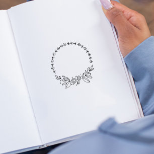 Abstrakt Flower, Journal Ram Stämpel