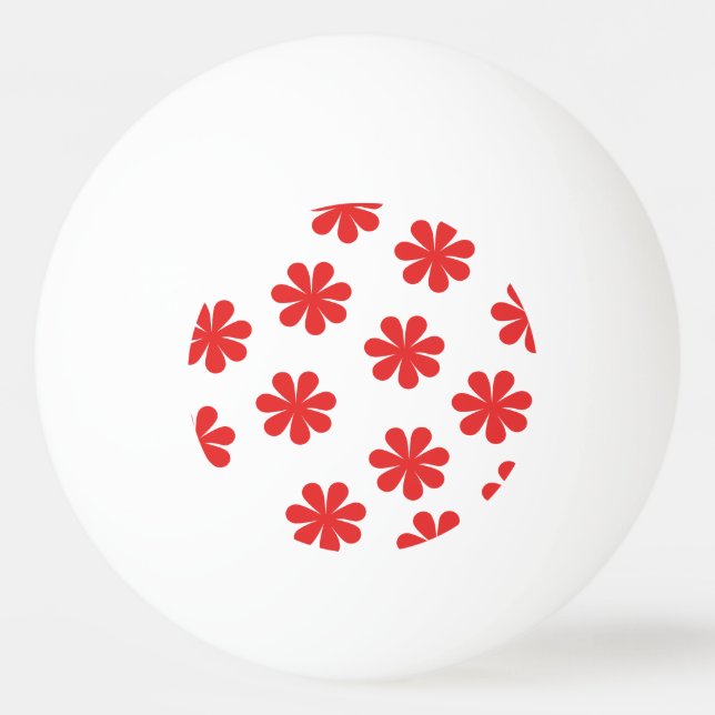 Abstrakt Flower Mönster Pingisboll (Framsidan)