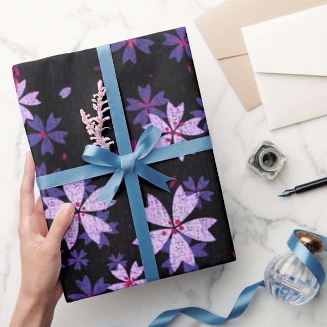 Abstrakt Flower Petals Wrapping Papper Presentpapper (Gifting)