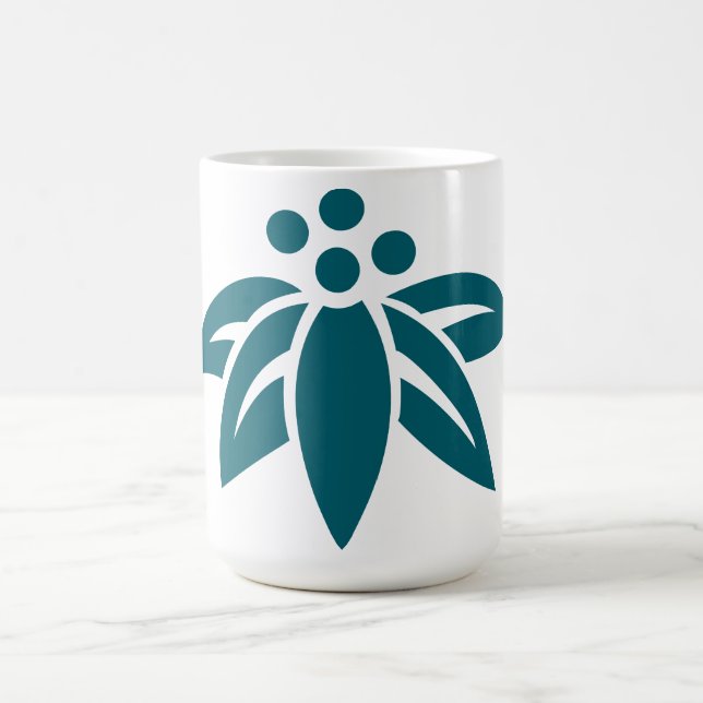 Abstrakt Flower Silhouette Coffee Mugg (Center)