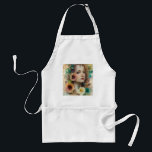 Abstrakt Flower Woman Porträtt Förkläde<br><div class="desc">En abstrakt digital vattenfärg porträtt från en kvinna som är sammanflätad med blommigt inslag och mjukt botaniskt struktur. Kompositionen blandar delikata funktioner med fräcka penseldrag,  stänk av färg och målarfärg med lager för ett vismiskt och feminin estetiskt. Perfekt för modern väggdekoration,  blommigt konst älskare och serene inredingsdesign.</div>