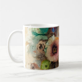 Abstrakt Flower Woman Porträtt Kaffemugg