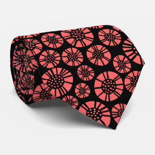 Abstrakt Flowers 031023 - Tropical Rosa on Black Slips