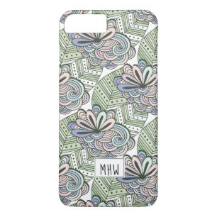 Abstrakt Flowers anpassningsbar monogram telefonfo