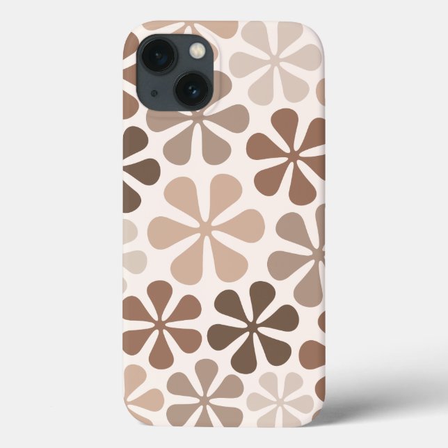 Abstrakt Flowers (B) Brown Taupe Cream (Baksida)