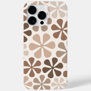 Abstrakt Flowers (B) Brown Taupe Cream