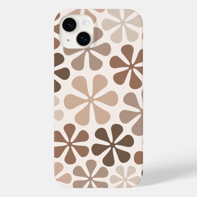 Abstrakt Flowers (B) Brown Taupe Cream (Baksida)