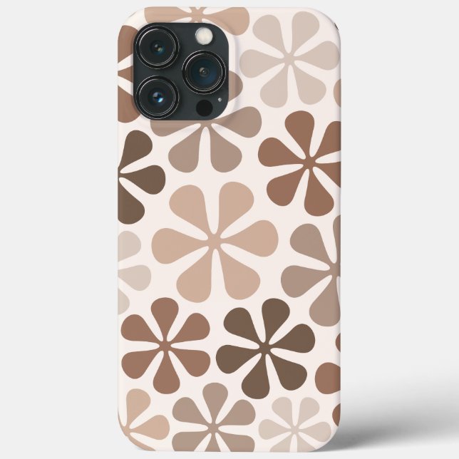 Abstrakt Flowers (B) Brown Taupe Cream (Baksida)