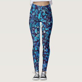Abstrakt Flowers Blommigt Mode Yoga Leggings