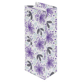 Abstrakt Flowers Botanical Blommigt Vin Gift Bag