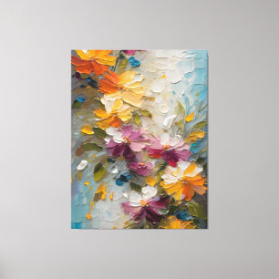 Abstrakt Flowers Canvastryck