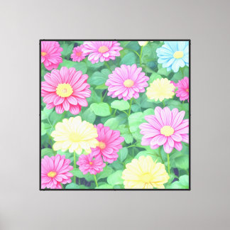 Abstrakt Flowers Canvastryck