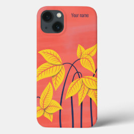 Abstrakt Flowers Coral Blommigt Geometric Namn