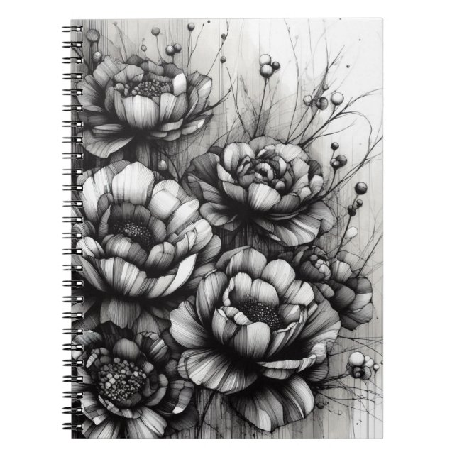 Abstrakt Flowers | Journal Anteckningsbok (Framsidan)