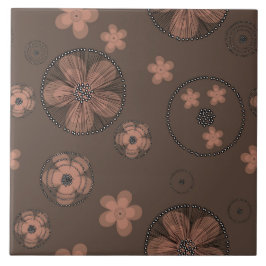 Abstrakt Flowers Kakelplatta