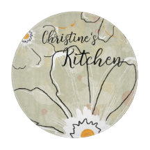 Abstrakt Flowers Lägg till ett Namn 12-tumsglas