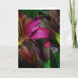 Abstrakt Flowers Löv Art Note Card Kort