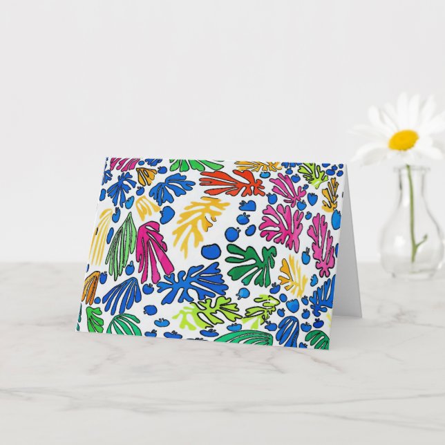 Abstrakt Flowers, Matisse Stil Kort (Liten växt)