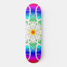 Abstrakt Flowers Mini Skateboard Bräda 18,5 Cm