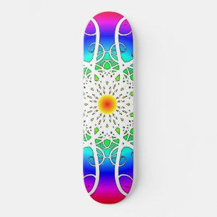 Abstrakt Flowers Mini Skateboard Bräda 18,5 Cm