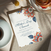 Abstrakt Flowers Mors dag Brunch