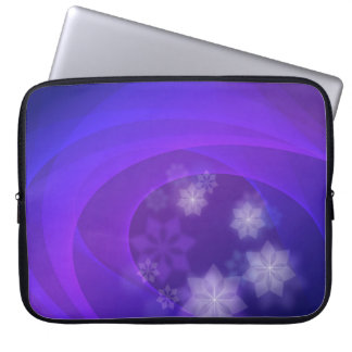 Abstrakt Flowers på uppsatt indigo-bakgrund Laptop Fodral