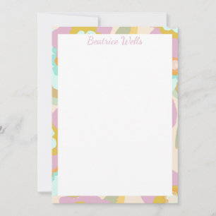 Abstrakt Flowers Pastel Lilac-Blommönster