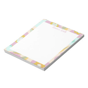 Abstrakt Flowers Pastel Lilac Blommönster Anteckningsblock