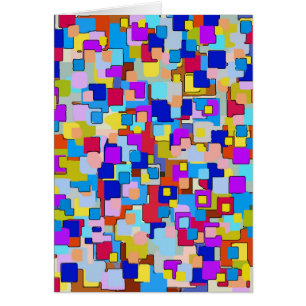 Abstrakt Flowers Squared Hälsningskort