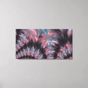 Abstrakt Flowers Symmetric Arrangemang Canvastryck