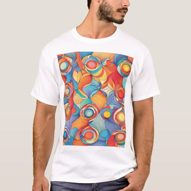 Abstrakt Flowers T Shirt (Framsida)