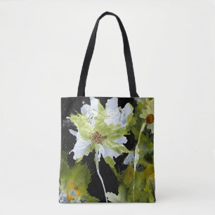 Abstrakt Flowers Tote Bag Tygkasse